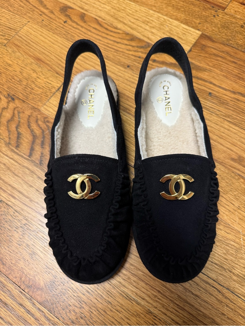 Chanel Suede Slingbacks